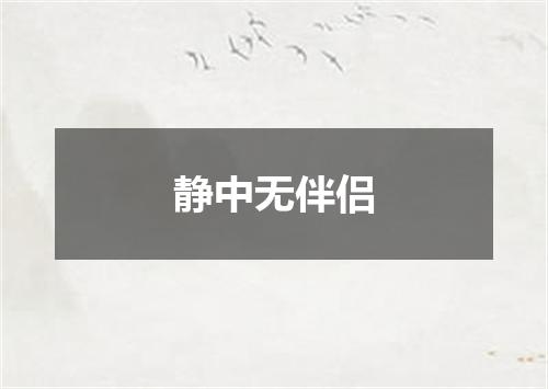 静中无伴侣