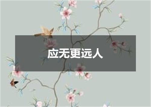 应无更远人