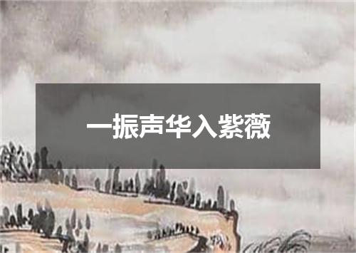 一振声华入紫薇