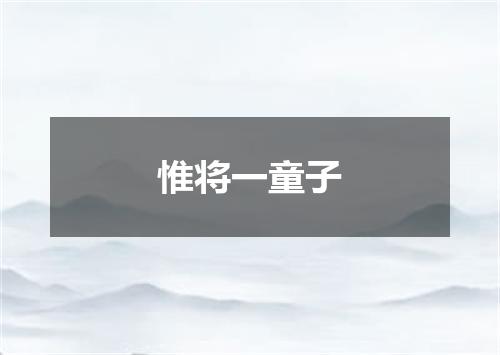 惟将一童子