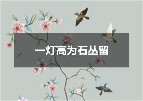 一灯高为石丛留
