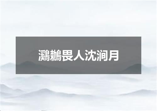鸂鶒畏人沈涧月