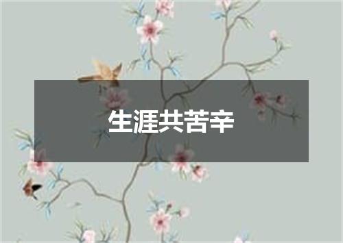 生涯共苦辛