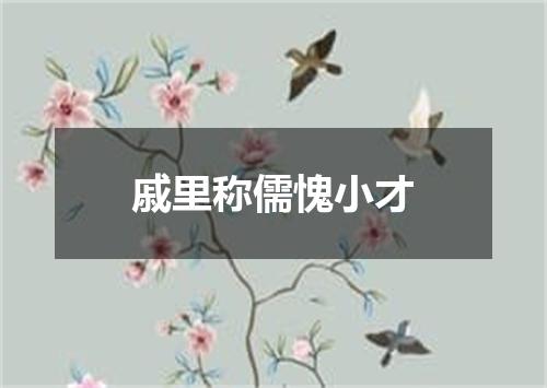戚里称儒愧小才