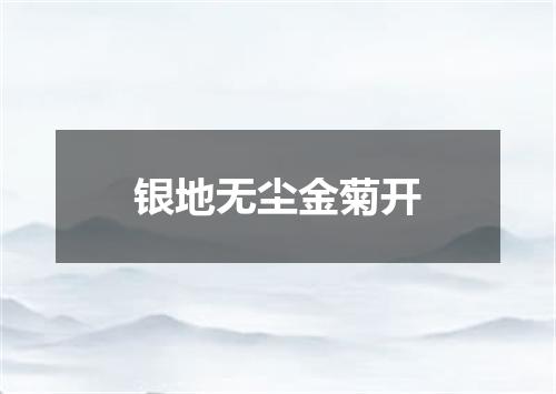 银地无尘金菊开