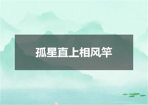 孤星直上相风竿