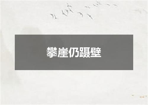 攀崖仍蹑壁