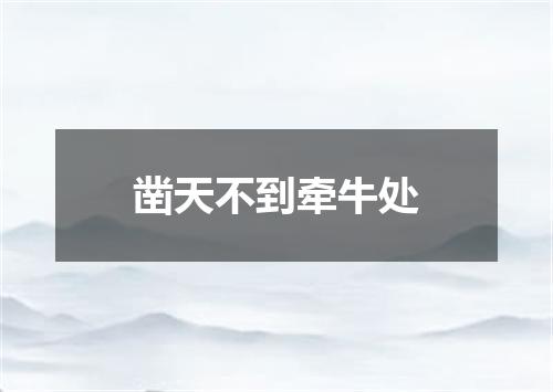 凿天不到牵牛处