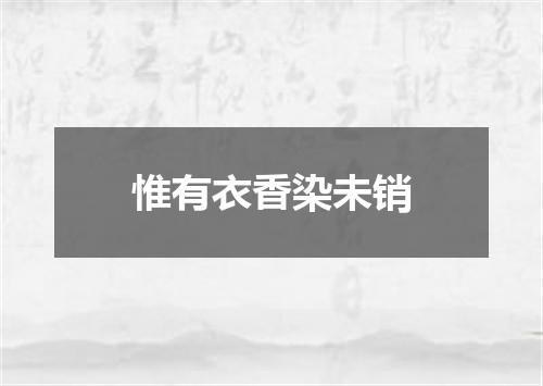 惟有衣香染未销