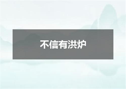不信有洪炉