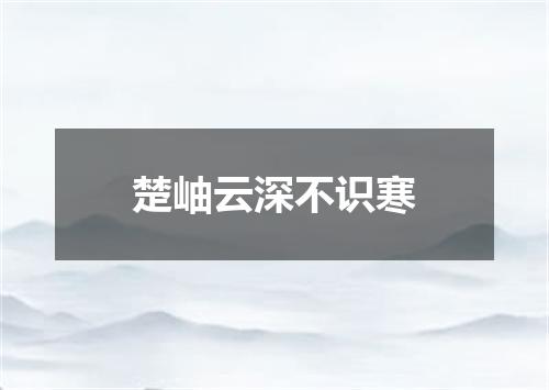 楚岫云深不识寒