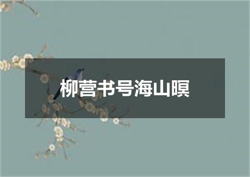 柳营书号海山暝