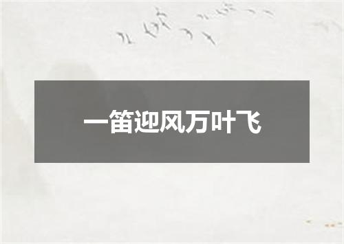 一笛迎风万叶飞
