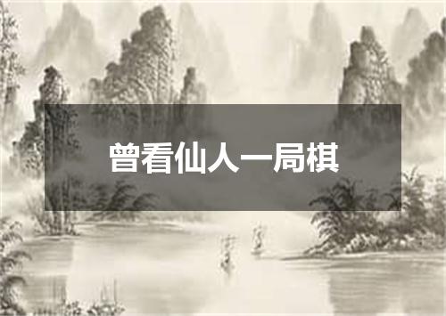 曾看仙人一局棋