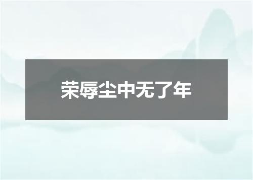 荣辱尘中无了年