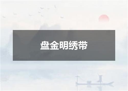 盘金明绣带