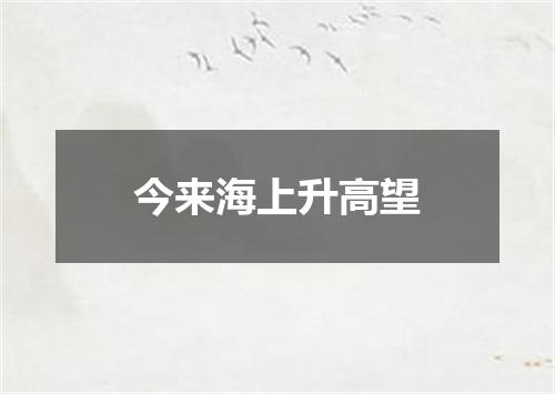 今来海上升高望