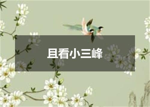 且看小三峰