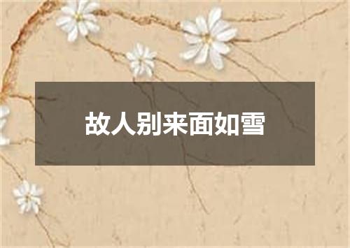 故人别来面如雪