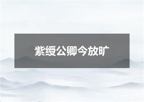 紫绶公卿今放旷