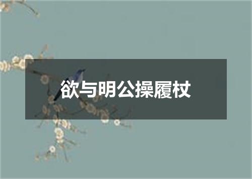 欲与明公操履杖