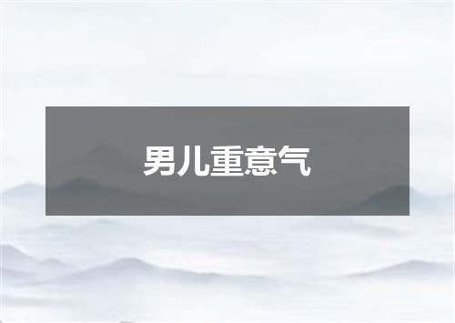 男儿重意气