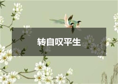 转自叹平生