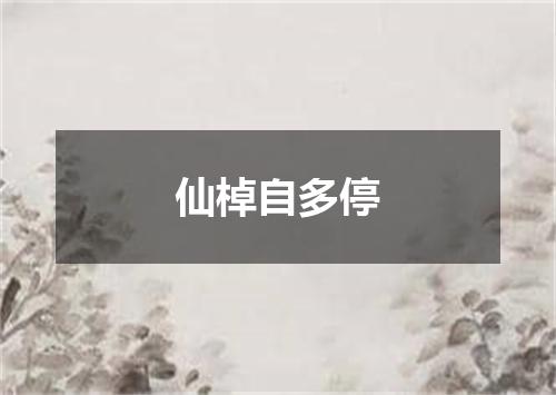 仙棹自多停