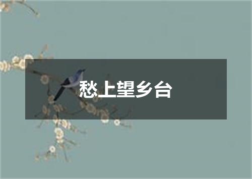 愁上望乡台