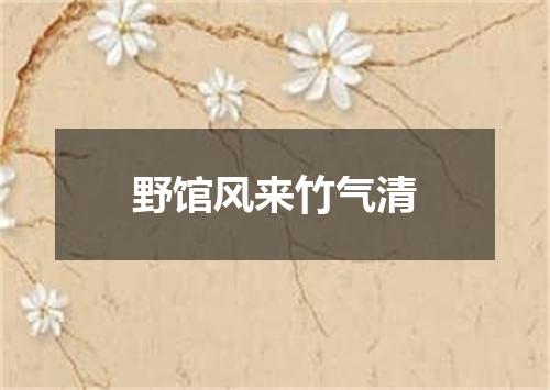 野馆风来竹气清