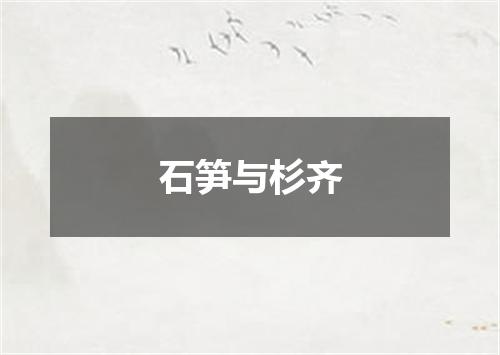石笋与杉齐