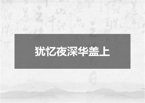 犹忆夜深华盖上