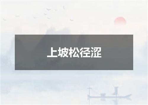 上坡松径涩