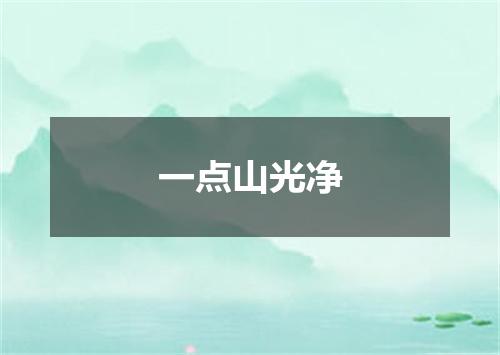 一点山光净