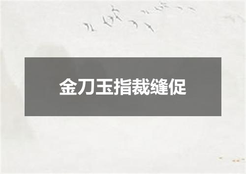 金刀玉指裁缝促