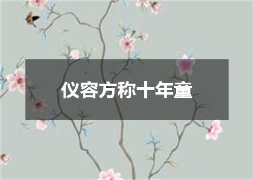 仪容方称十年童