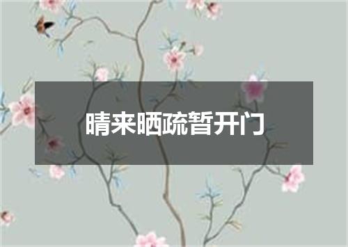 晴来晒疏暂开门