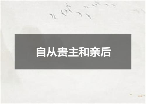 自从贵主和亲后