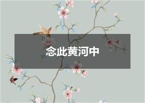 念此黄河中