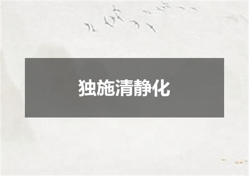 独施清静化