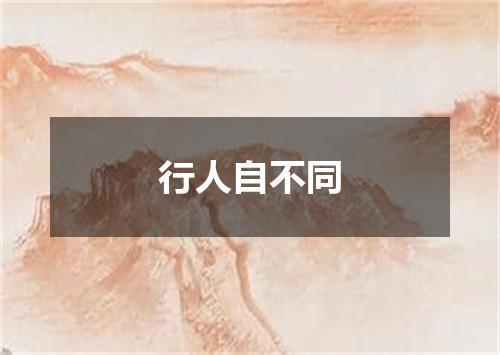 行人自不同