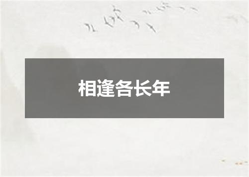 相逢各长年