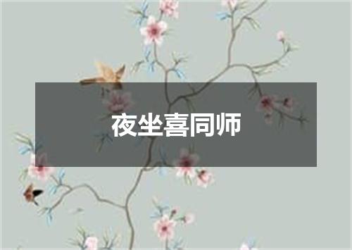 夜坐喜同师