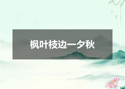 枫叶枝边一夕秋