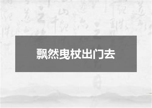 飘然曳杖出门去