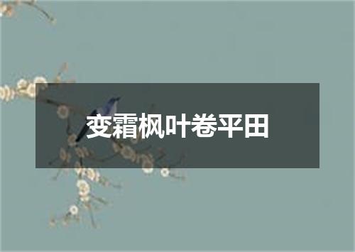 变霜枫叶卷平田