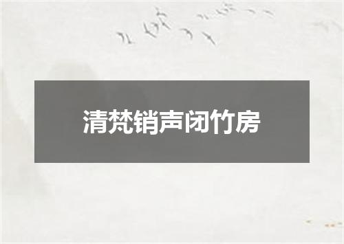 清梵销声闭竹房