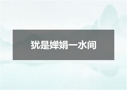 犹是婵娟一水间