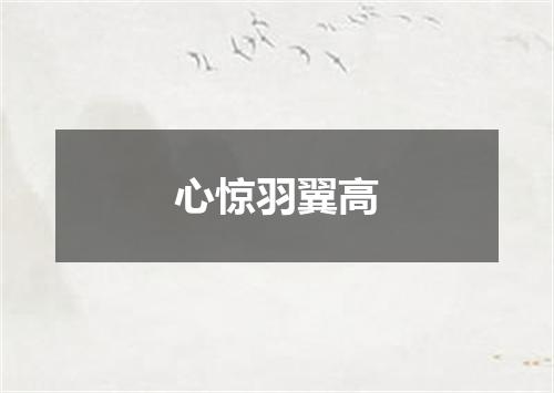 心惊羽翼高