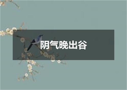 阴气晚出谷